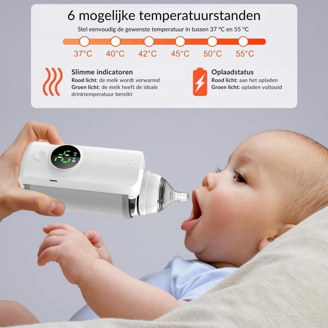 TravelHeat Pro by Baby Alphas | Draagbare Melkverwarmer voor Onderweg, Zonder Stress of Huilbuien