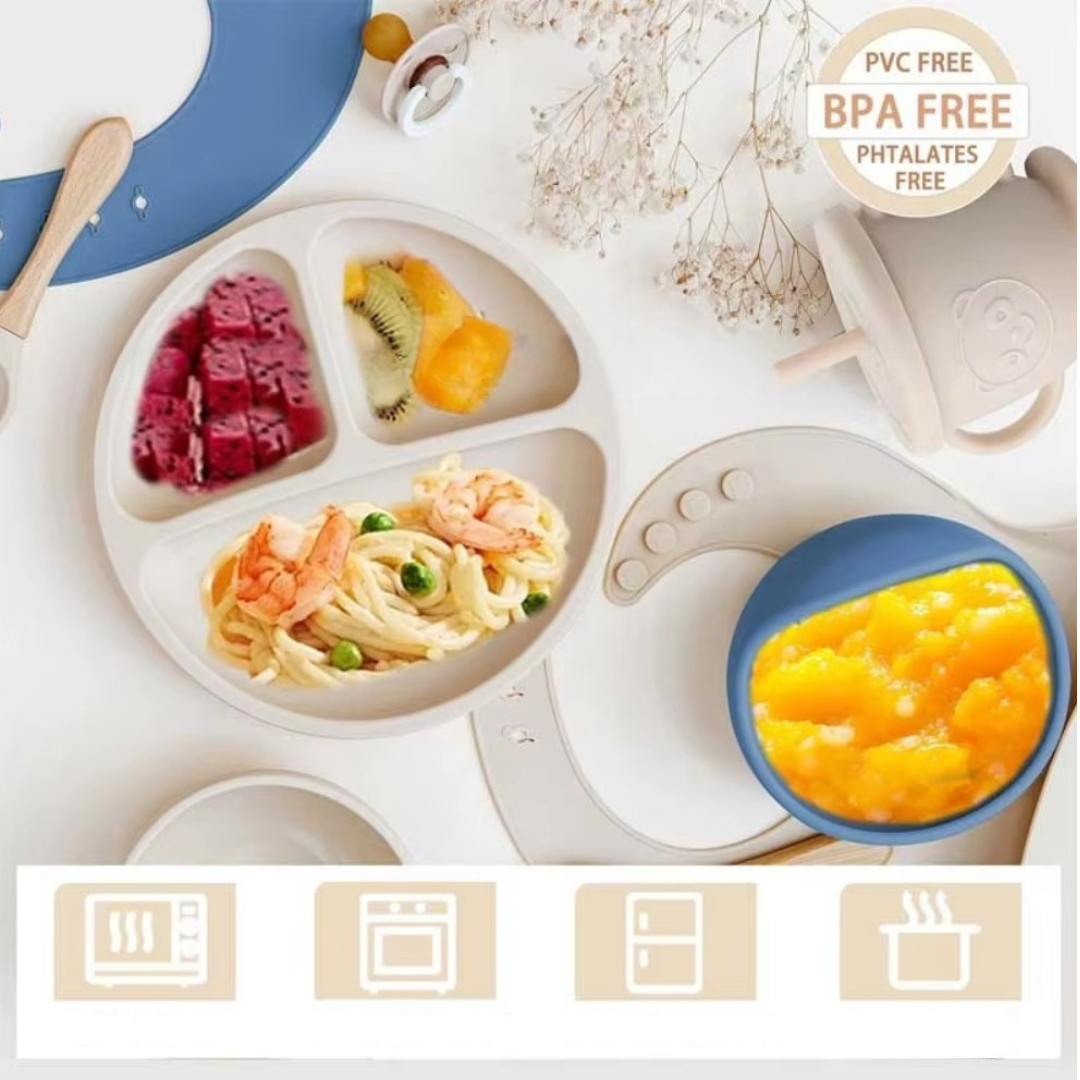 Set LearnToEat par Baby Alphas | Vaisselle personnalisée pour apprendre à manger de façon autonome avec plaisir