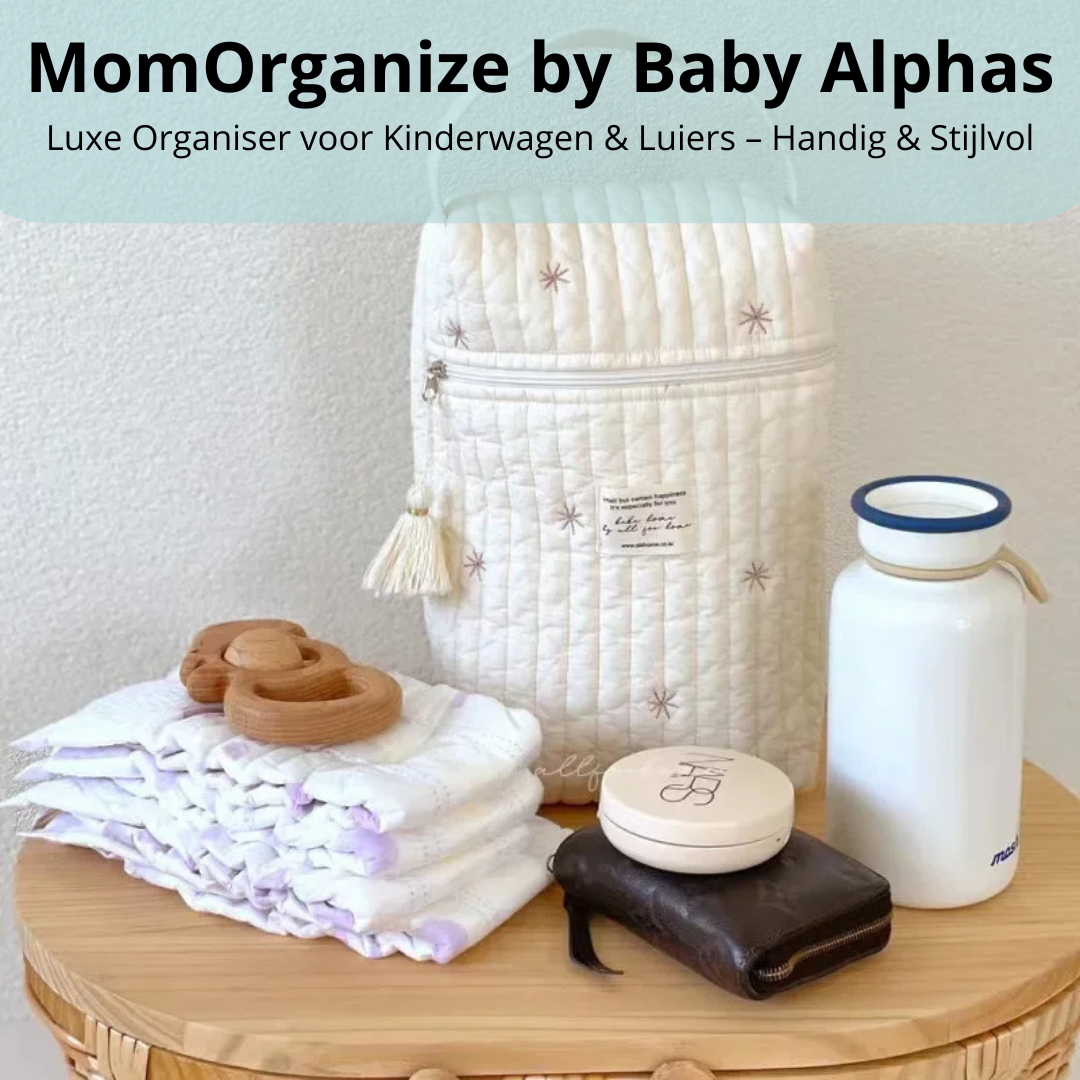 MomOrganize by Baby Alphas | Luxe Organiser voor Kinderwagen & Luiers – Handig & Stijlvol