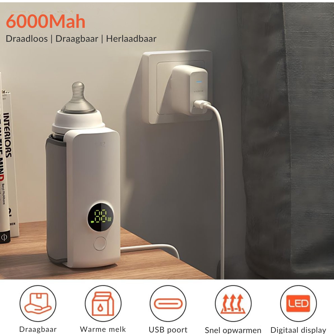 TravelHeat Pro by Baby Alphas | Draagbare Melkverwarmer voor Onderweg, Zonder Stress of Huilbuien
