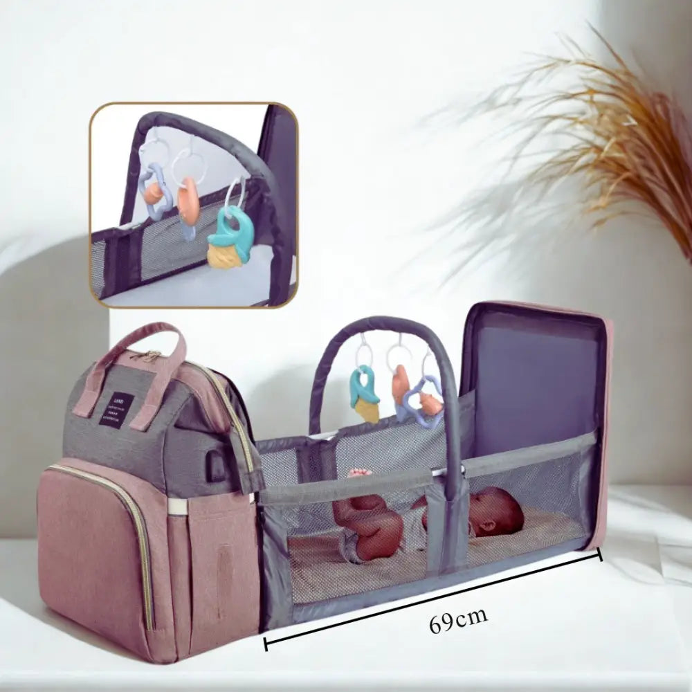 MamaGo by Baby Alphas | Multifunctionele Mamatas met Opvouwbare Wiegbed – Voor Onderweg in Stijl Zonder Stress of