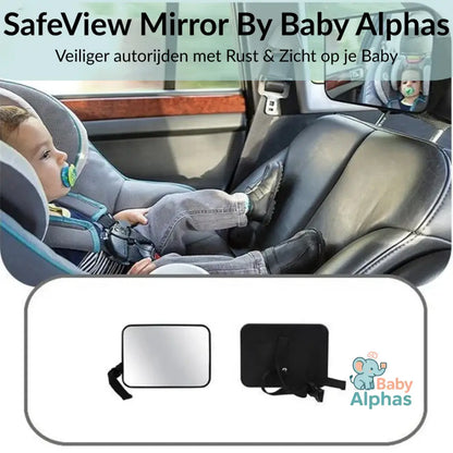 SafeView Mirror by Baby Alphas | Veiliger Autorijden met Rust & Zicht op je Baby